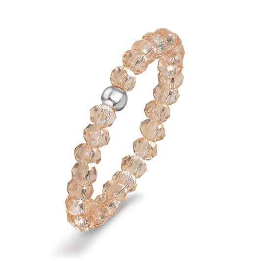 Ring Roestvrijstaal Kristal Champagne, 3 mm