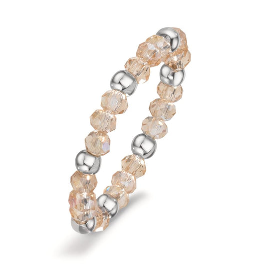 Ring Roestvrijstaal Kristal Champagne, 3 mm