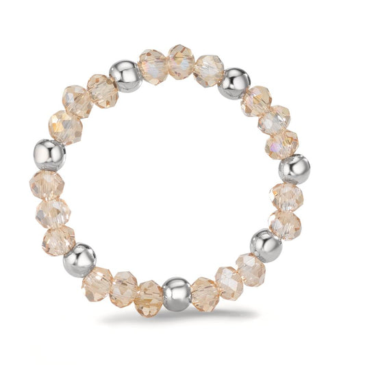 Ring Roestvrijstaal Kristal Champagne, 3 mm