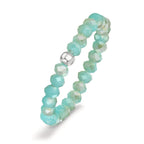 Ring Roestvrijstaal Kristal turkoois, 3 mm
