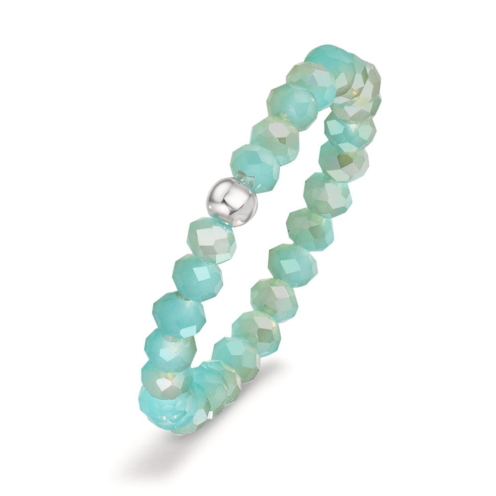 Ring Roestvrijstaal Kristal turkoois, 3 mm