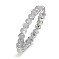 Ring Roestvrijstaal Kristal zilver, 3 mm