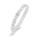 Ring Roestvrijstaal Kristal wit, 3 mm