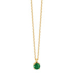 Collier 750/18K geel goud Smaragd 0.22 ct 42 cm
