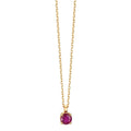 Collier 750/18K geel goud Robijn 0.26 ct 42 cm