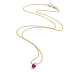 Collier 750/18K geel goud Robijn 0.26 ct 42 cm