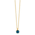 Collier 750/18K geel goud Saffier 0.28 ct 42 cm
