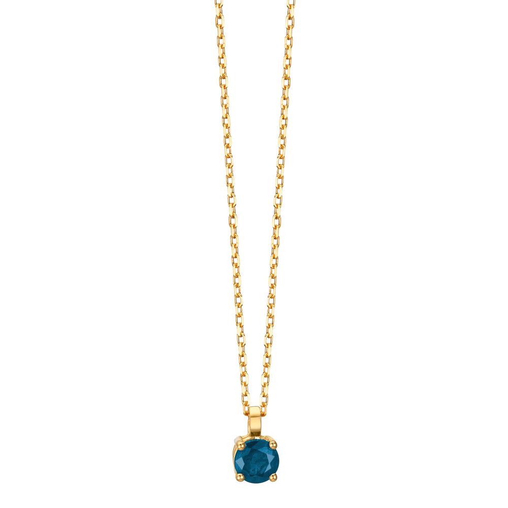 Collier 750/18K geel goud Saffier 0.28 ct 42 cm