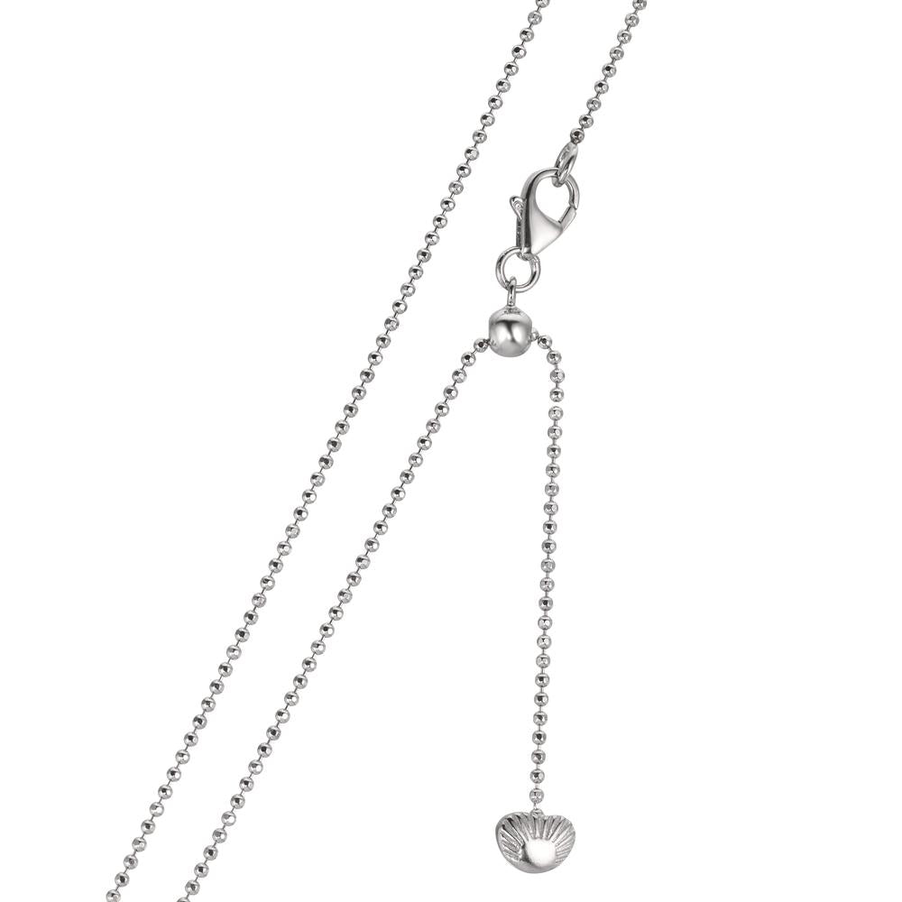 Collier Zilver Gerhodineerd Tahiti Parel, 10 mm 38-50 cm