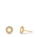 Oorknoppen 375/9K geel goud Zirkonia Ø6 mm
