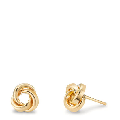 Oorknoppen 375/9K geel goud Knooppunt Ø7 mm