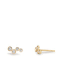 Oorknoppen 375/9K geel goud Zirkonia 8 Steen