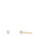 Oorknoppen 375/9K geel goud [shining Pearls], 2 Parels 2-2.5 mm