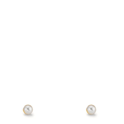 Oorknoppen 375/9K geel goud [shining Pearls], 2 Parels 2-2.5 mm