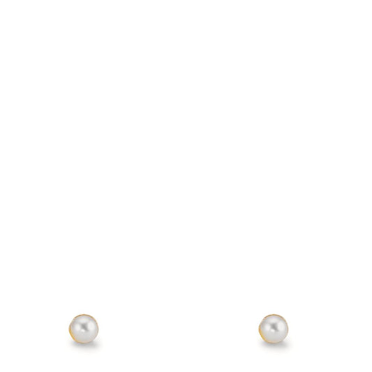 Oorknoppen 375/9K geel goud [shining Pearls], 2 Parels 2-2.5 mm