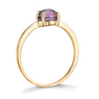 Ring 375/9K geel goud Amethist 5.5 mm