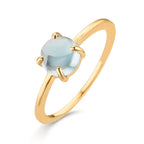 Ring 375/9K geel goud Topaas Lichtblauw, 5.5 mm