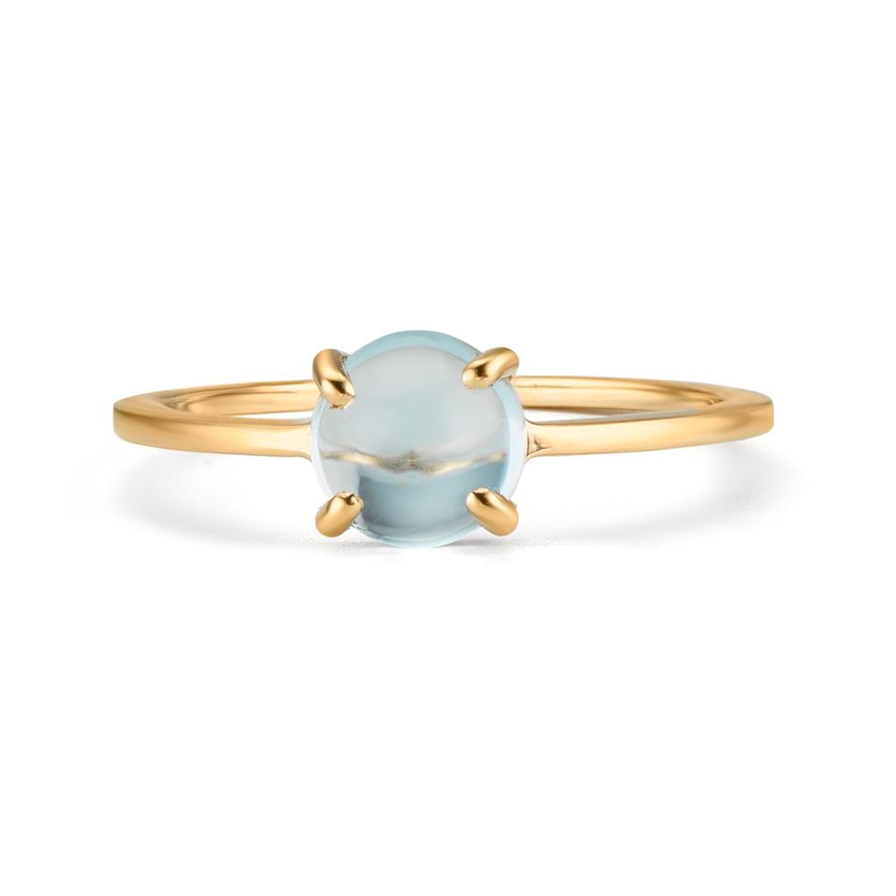 Ring 375/9K geel goud Topaas Lichtblauw, 5.5 mm