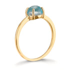 Ring 375/9K geel goud Topaas Lichtblauw, 5.5 mm