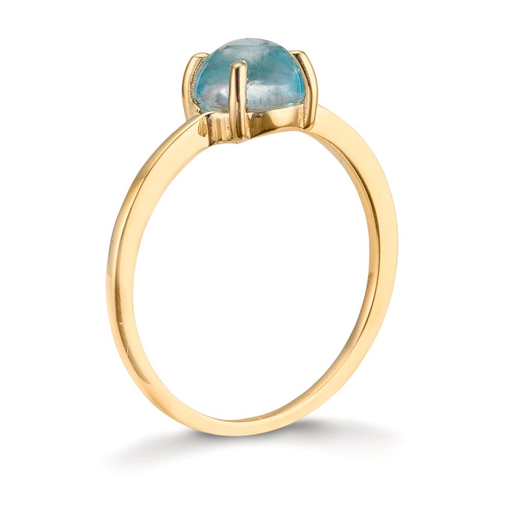 Ring 375/9K geel goud Topaas Lichtblauw, 5.5 mm