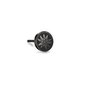 Oorknop 1 stuk Roestvrijstaal Zwart IP-gecoat Edelweiss Ø8 mm