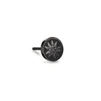 Oorknop 1 stuk Roestvrijstaal Zwart IP-gecoat Edelweiss Ø8 mm