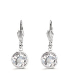 Oorbellen Anti-allergisch Zirkonia wit, 2 Steen, 8 mm