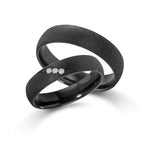 Partnerring Zirkonium Diamant 0.045 ct, 3 Steen, w-si