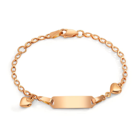 Graveer armband 750/18K rood goud Hart 12-14 cm