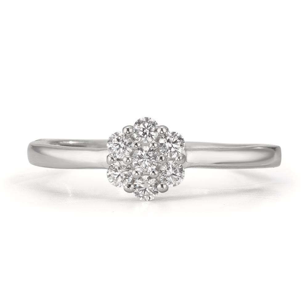 Ring Zilver Zirkonia 7 Steen Gerhodineerd