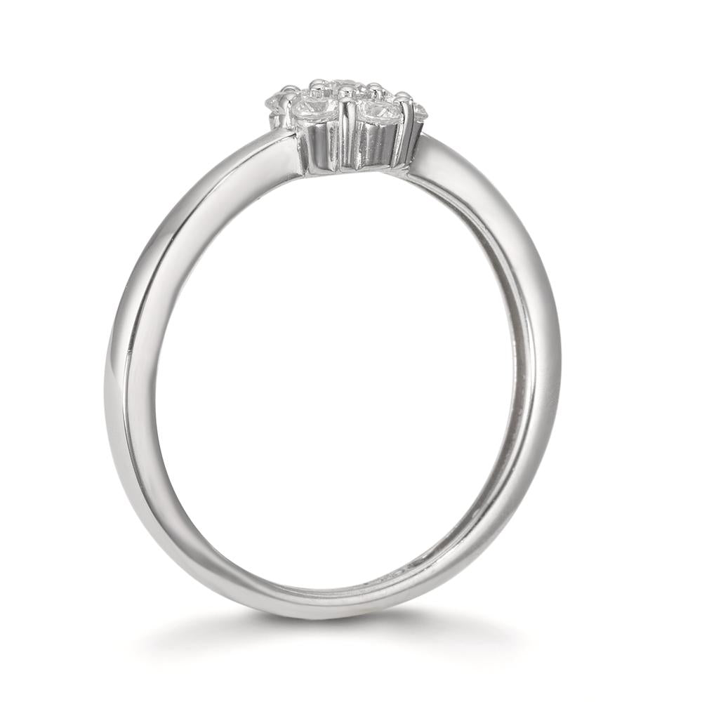 Ring Zilver Zirkonia 7 Steen Gerhodineerd