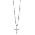 Collier Zilver Zirkonia 16 Steen Gerhodineerd Kruis 38-42 cm