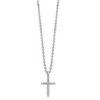Collier Zilver Zirkonia 16 Steen Gerhodineerd Kruis 38-42 cm