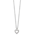 Collier Zilver Zirkonia 16 Steen Gerhodineerd Hart 38-42 cm