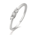 Ring Zilver Zirkonia 3 Steen Gerhodineerd