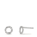 Oorknoppen Zilver Zirkonia 16 Steen Gerhodineerd Ø6.5 mm