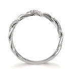 Aanschuifring Zilver Zirkonia 18 Steen Gerhodineerd