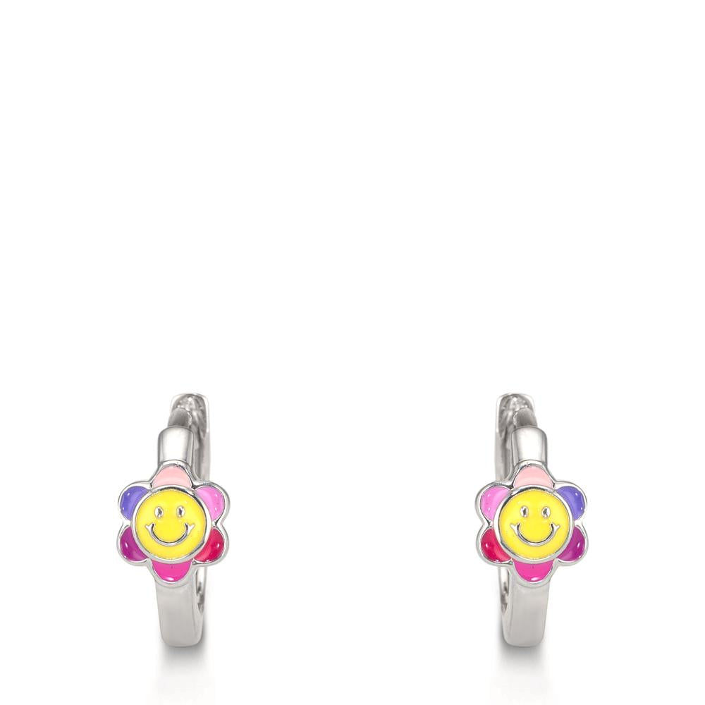 Scharnier oorringen creolen Zilver Gerhodineerd