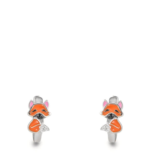 Scharnier oorringen creolen Zilver Gerhodineerd Vos