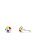 Oorknoppen Zilver Gerhodineerd Voetbal Ø6 mm