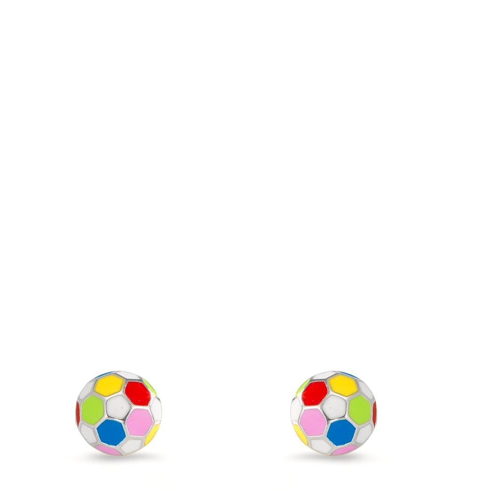 Oorknoppen Zilver Gerhodineerd Voetbal Ø6 mm