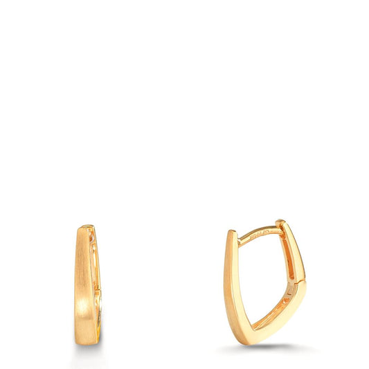 Scharnier oorringen creolen Zilver Geel Verguld