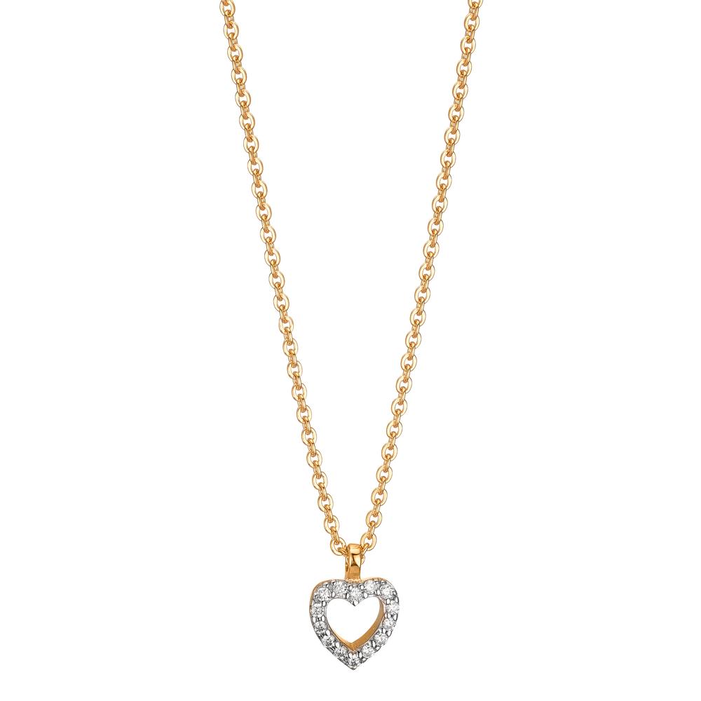 Collier 375/9K geel goud Zirkonia Hart 38-42 cm