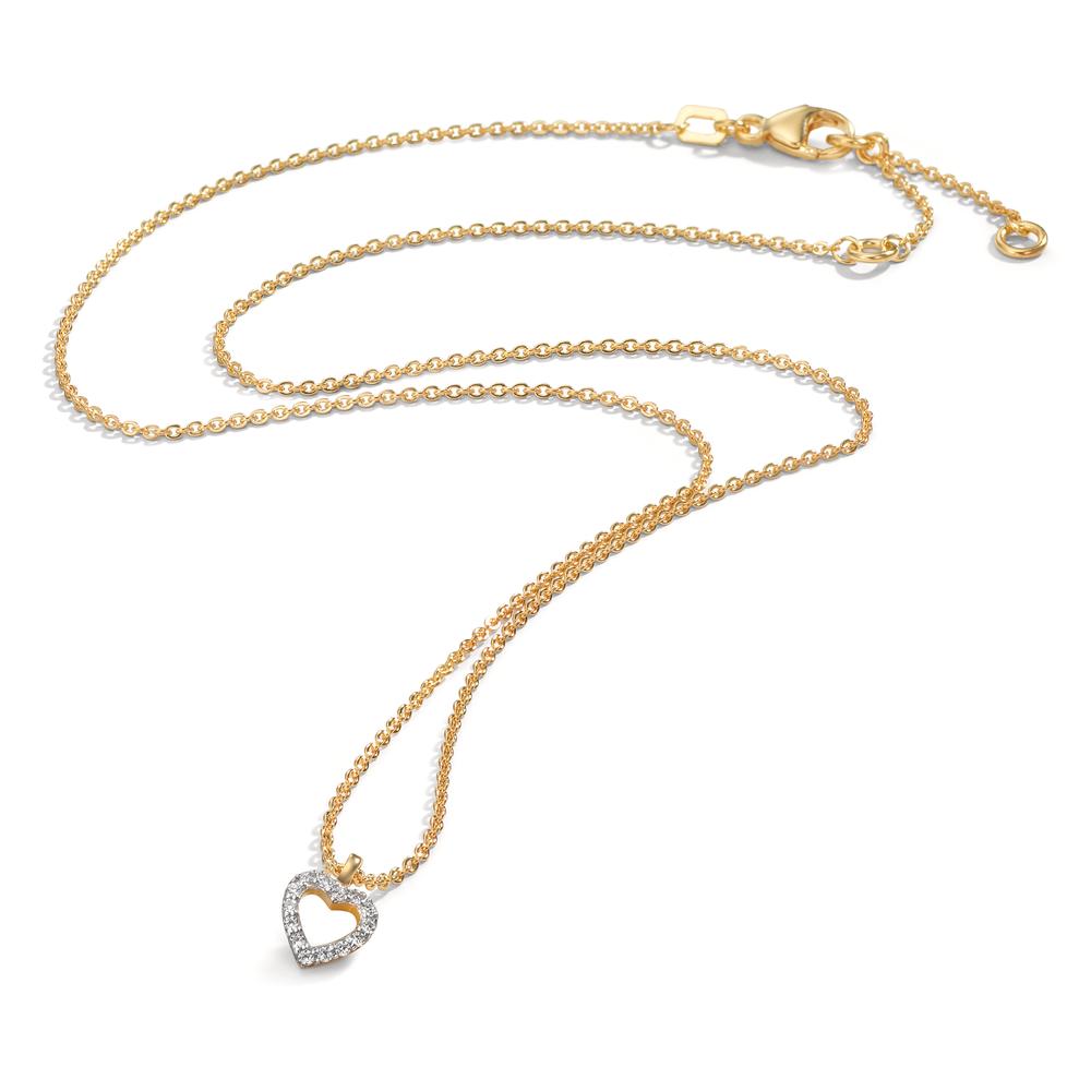 Collier 375/9K geel goud Zirkonia Hart 38-42 cm