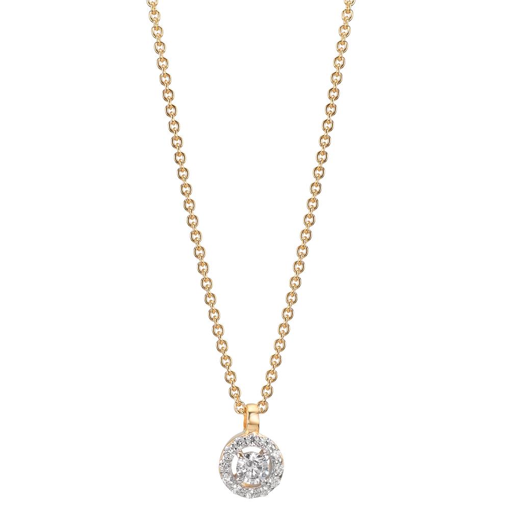 Collier 375/9K geel goud Zirkonia 38-42 cm