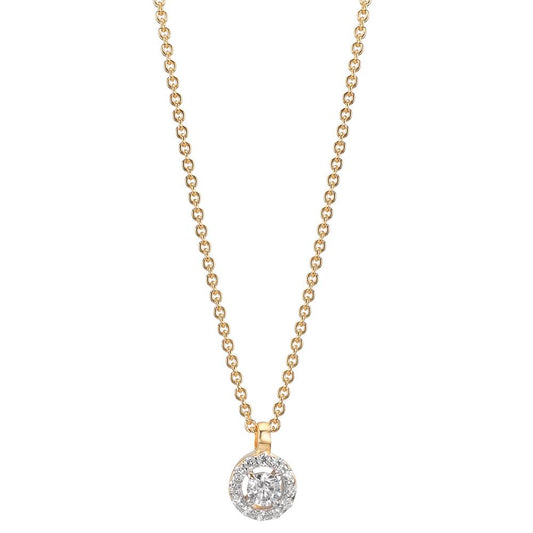 Collier 375/9K geel goud Zirkonia 38-42 cm