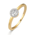 Ring 375/9K geel goud Zirkonia