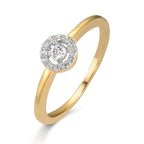 Ring 375/9K geel goud Zirkonia