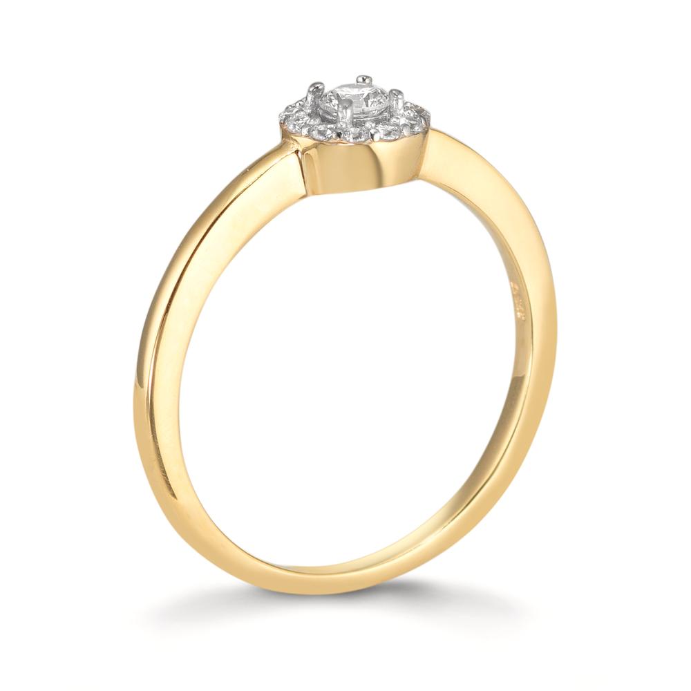 Ring 375/9K geel goud Zirkonia