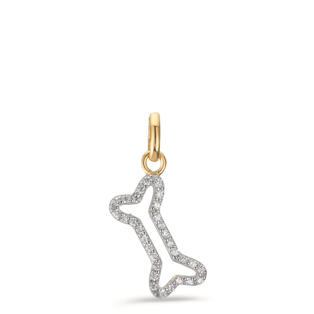 Hanger 375/9K geel goud Zirkonia